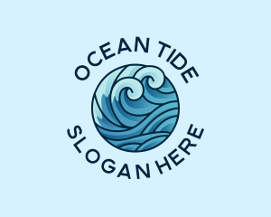 Ocean Water Wave  logo design