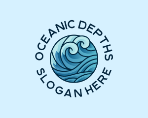 Ocean Water Wave  logo design