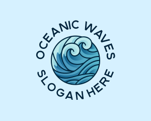 Ocean Water Wave  logo design