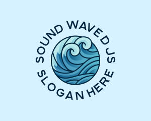 Ocean Water Wave  logo design