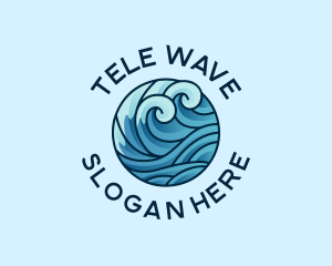 Ocean Water Wave  logo design