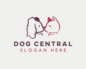 Cat Dog Groomer logo design