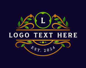 Premium Leaf Wreath logo