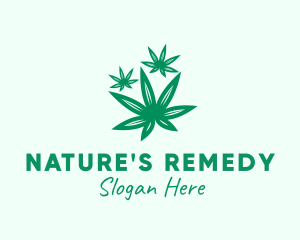 Medicinal Marijuana Leaves logo design