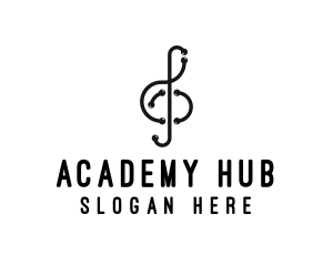 Modern Musical Note Segment logo