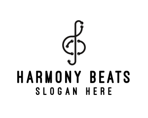 Modern Musical Note Segment logo