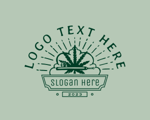 Marijuana Drug Leaf logo