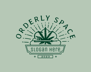 Marijuana Drug Leaf logo design