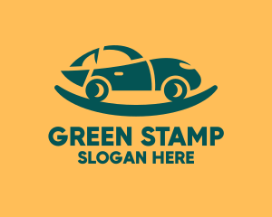 Green Car Cradle logo design