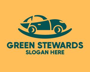 Green Car Cradle logo design