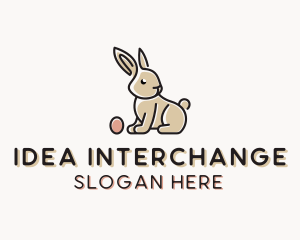 Easter Bunny Egg logo design