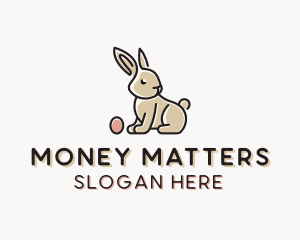 Easter Bunny Egg logo design