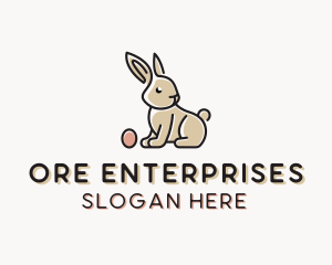 Easter Bunny Egg logo design