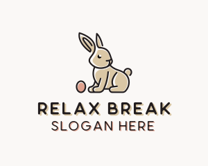 Easter Bunny Egg logo design