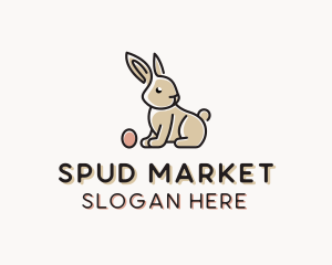 Easter Bunny Egg logo design