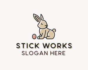 Easter Bunny Egg logo design