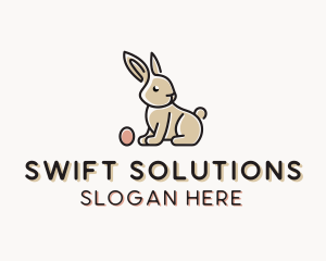 Easter Bunny Egg logo design