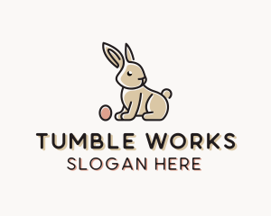 Easter Bunny Egg logo design