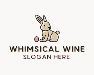 Easter Bunny Egg logo design