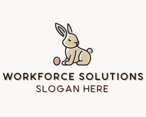 Easter Bunny Egg logo design