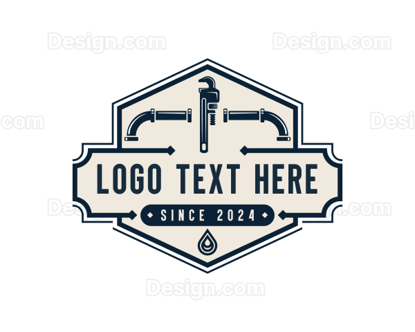 Handyman Pipe Wrench Logo