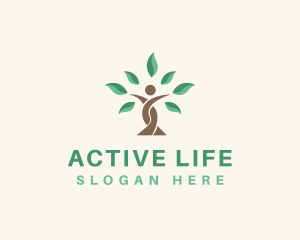 Human Wellness Tree logo design