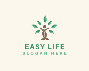 Human Wellness Tree logo design