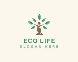 Human Wellness Tree logo design