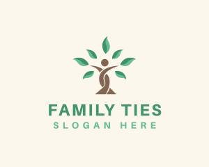 Human Wellness Tree logo design