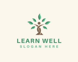 Human Wellness Tree logo design