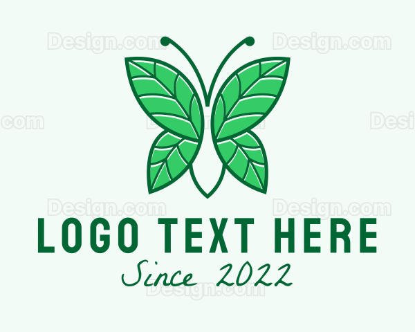 Agriculture Butterfly Gardening Logo