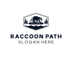 Wildlife Raccoon Animal logo design