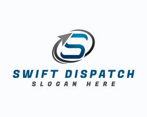 Logistics Arrow Swoosh logo design