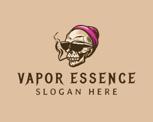 Skull Smoking Cigarette logo