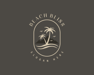 Tropical Beach Resort logo design