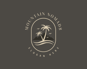 Tropical Beach Resort logo design