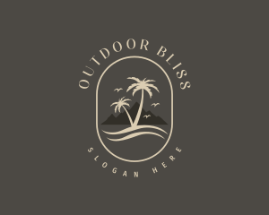 Tropical Beach Resort logo design