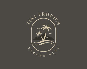 Tropical Beach Resort logo design