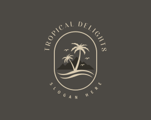 Tropical Beach Resort logo design