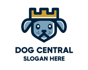 Puppy Dog Crown logo design