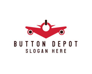 Power Button Airplane logo