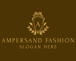 Gold Fashion Royal Shield  logo design