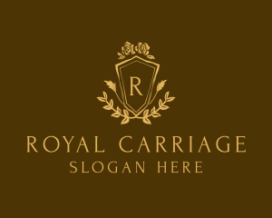 Gold Fashion Royal Shield  logo design