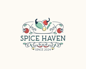 Gourmet Spicy Restaurant logo design