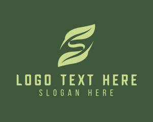 Eco Leaf Letter S  logo