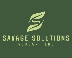 Eco Leaf Letter S  logo design