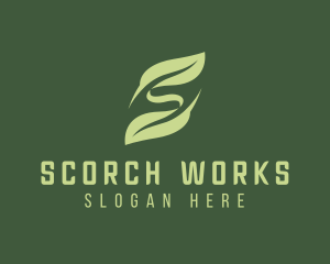 Eco Leaf Letter S  logo design