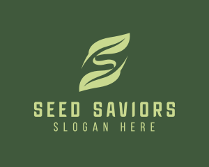 Eco Leaf Letter S  logo design