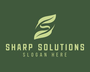 Eco Leaf Letter S  logo design