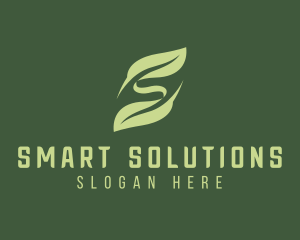 Eco Leaf Letter S  logo design